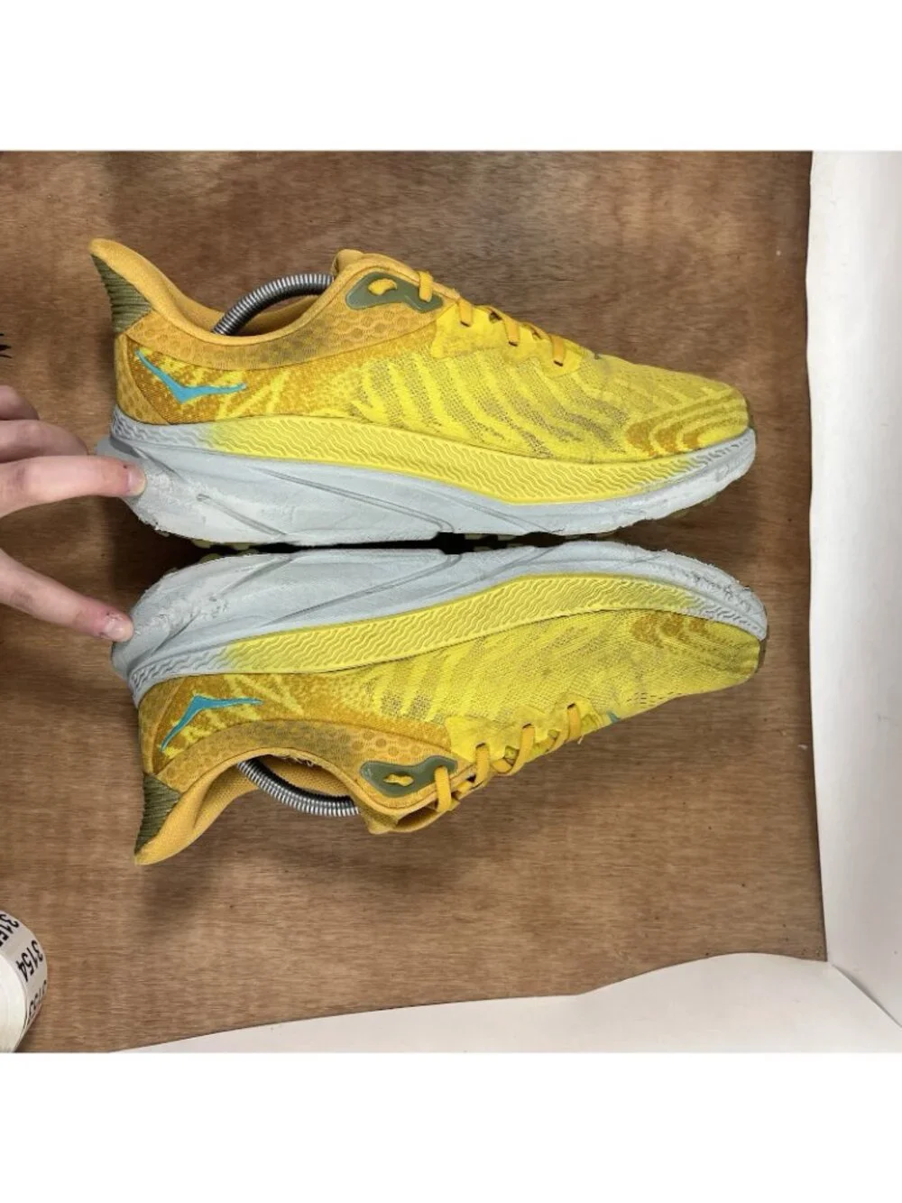 Hoka One One Challenger ATR 7 Mens 11.5 Shoes Yellow Trail Running Sneaker